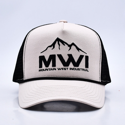 Hochkarätiges 3D-Bauwerk Seil Trucker Hut Custom Logo Mesh Rücken Trucker Cap