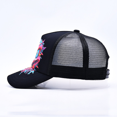 Custom Logo 5 Panel Trucker Cap Großhandel verstellbarer Snapback Trucker Hut Lieferant