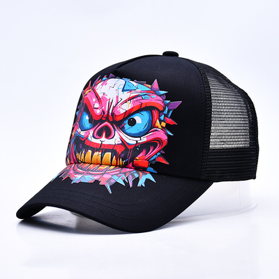 Custom Logo 5 Panel Trucker Cap Großhandel verstellbarer Snapback Trucker Hut Lieferant