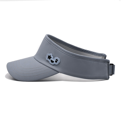 Sommer Outdoor Running Sonnenvize Kappe Custom Grau Tennisvize Hut für Golf