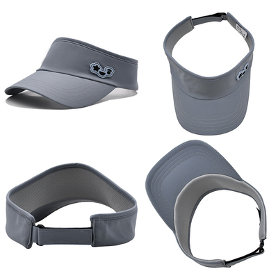 Sommer Outdoor Running Sonnenvize Kappe Custom Grau Tennisvize Hut für Golf