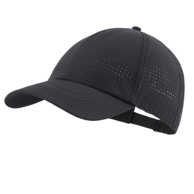 Großhandel Custom 6 Panel Unisex Laserperforierter Wasserdichtes Baseball Golf Cap Hut Mesh Sport Hüte