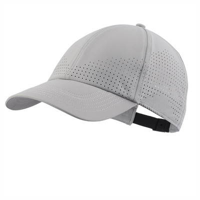 Großhandel Custom 6 Panel Unisex Laserperforierter Wasserdichtes Baseball Golf Cap Hut Mesh Sport Hüte