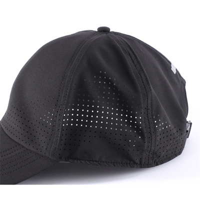 Großhandel Custom 6 Panel Unisex Laserperforierter Wasserdichtes Baseball Golf Cap Hut Mesh Sport Hüte