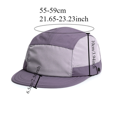 Unisex leichte atmungsaktive schnell trocknende 5-Panel-Camping-Mütze Custom Outdoor-Wander-Camp-Mütze Splicing Short-Rim Camper-Hut