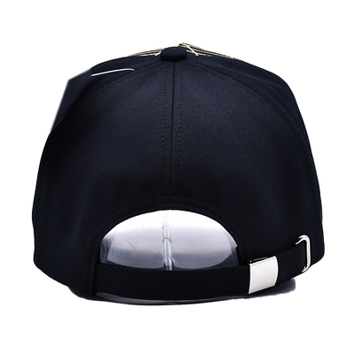 Unisex Luxus schwarzer Baseballhut bestickter Gorras Custom Logo 5 Panel Baumwolle Baseballhut