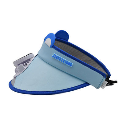 Großhandel Koreanische Niedliche Kleine Bären Kinder Solarventilator Hut Benutzerdefinierte Outdoor Jungen Mädchen Sonnenschutz Cartoon Breiter Krempe Sonnenblende Hut Kappe
