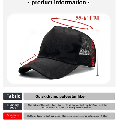 Übergroße Baseballmütze für Männer Frauen Custom Design Trucker Mesh Hut für großen großen Kopf Modisch für Sport Casual Scene