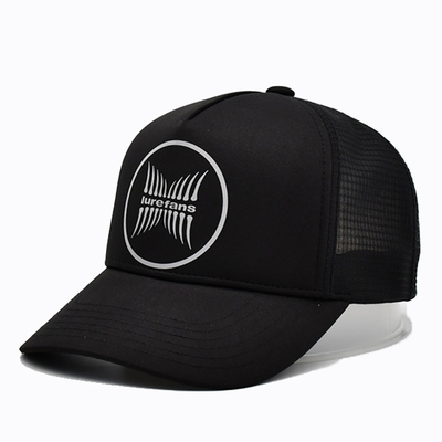 Black Sublimation Five Panel Trucker Hat Custom Fashion Mesh Snapback 5 Panel Trucker Cap