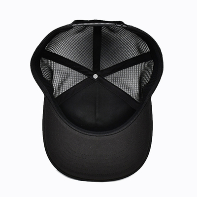 Black Sublimation Five Panel Trucker Hat Custom Fashion Mesh Snapback 5 Panel Trucker Cap