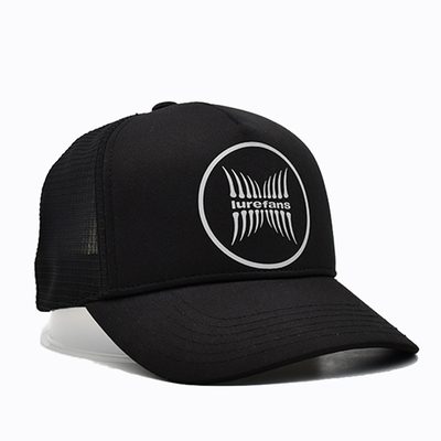 Black Sublimation Five Panel Trucker Hat Custom Fashion Mesh Snapback 5 Panel Trucker Cap