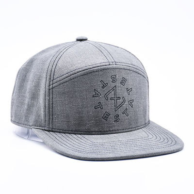 Custom 7 Panel Snapback Cap Stickerei strukturierte Gorras flache Kante Snap Back Hut