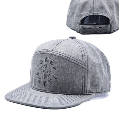 Custom 7 Panel Snapback Cap Stickerei strukturierte Gorras flache Kante Snap Back Hut