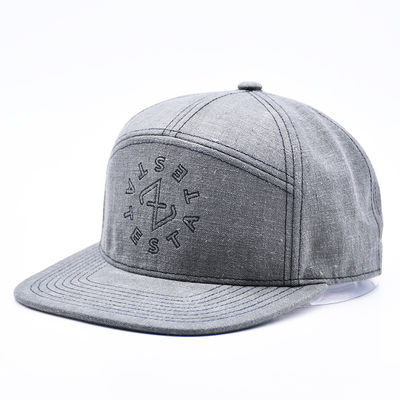 Custom 7 Panel Snapback Cap Stickerei strukturierte Gorras flache Kante Snap Back Hut