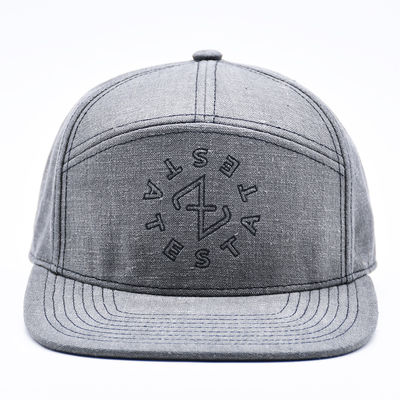 Custom 7 Panel Snapback Cap Stickerei strukturierte Gorras flache Kante Snap Back Hut