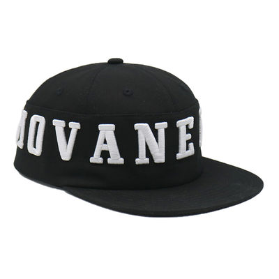 Hochwertige 6-Panel Flat Brim Hip Hop Cap Snapback Hat Custom 3D-gestickte Snapback Cap Lieferant