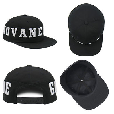 Hochwertige 6-Panel Flat Brim Hip Hop Cap Snapback Hat Custom 3D-gestickte Snapback Cap Lieferant