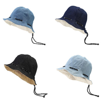 Heißer Verkauf Fischerhut Großhandel Frühling und Sommer Kleidung Verwandeln Sie sich in eine Tasche Baumwolle Erwachsene Unisex Einfarbig Wendbar Eimer Hüte