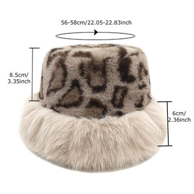 Winter Bucket Hat Women's Fashion Panama Warm Hats Female Vintage Faux Fur Fisherman Cap Hats For Women