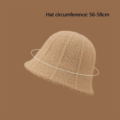 Fashion Autumn Winter Bucket Hat Knit Windproof Fisherman Hats Casual Cold Proof Panama Cap for Women