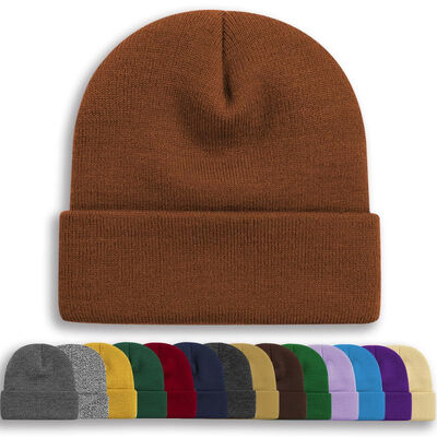 OEM-ODM-Design schwarze leere Kapuzen kundenspezifische Schädelmütze gestrickte Kapuze Wintermütze