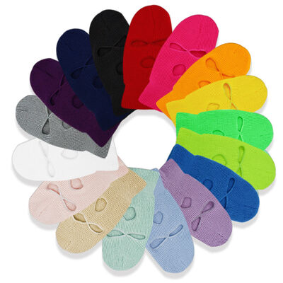 3-Loch Mütze Gestrickt Vollgesichts-Skimaske Winter Balaclava Warme Gestrickte Vollgesichtsmaske Outdoor Sport Halloween Geschenk