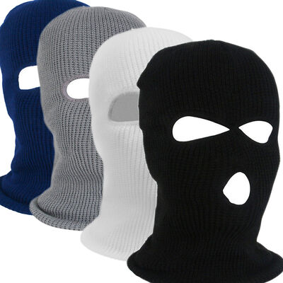 3-Loch Mütze Gestrickt Vollgesichts-Skimaske Winter Balaclava Warme Gestrickte Vollgesichtsmaske Outdoor Sport Halloween Geschenk