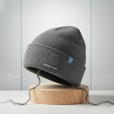 Custom Design Optionen Leichtgewicht Atmung Merino Beanie Hut für den Winter und Corporate Branding