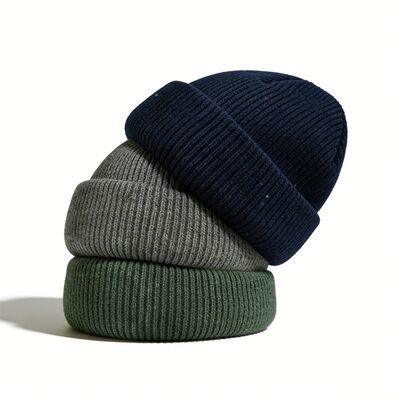 Custom Logo Strick-Beanie-Hüte mit Acrylmaterial und 58cm Umfang für die Winterwärme