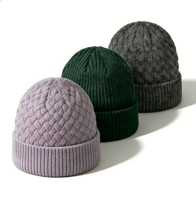 Anpassungsfähige Farben Unisex Strickmütze mit Erwachsenenhut Umfang für die Winterwärme