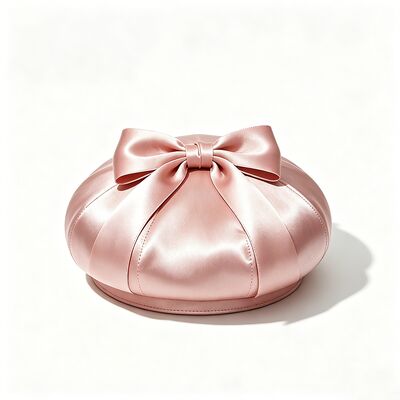 Elegantes rosa Satin-Beret-Hut mit Stoff 150 Gramm Leichtgewicht und maßgeschneiderte Größe für Casual Wear