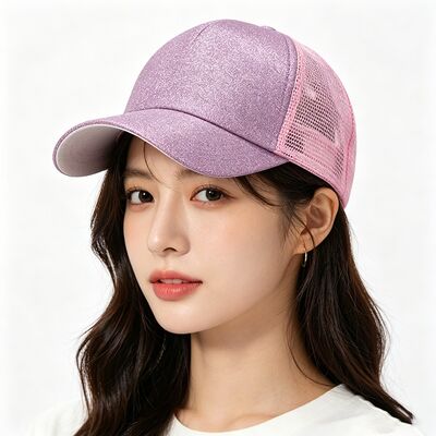 All Season 5 Panel Trucker Cap, Unisex, gesticktes Logo, Siebdruck, angebrachter Aufnäher, verstellbare Passform, bequemes Material