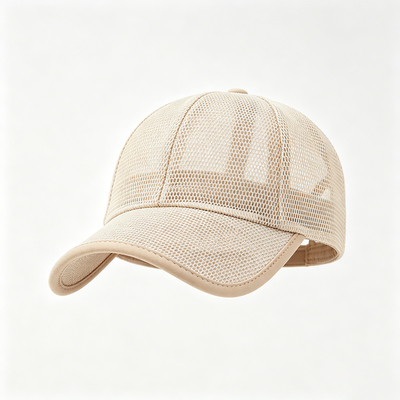 High-Profile 6-Panel Baseball-Kappe Schwarze Handwaschpflege Atmung Stoff hält den Kopf kühl während körperlicher Aktivitäten