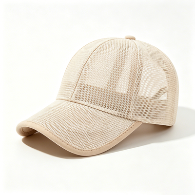 High-Profile 6-Panel Baseball-Kappe Schwarze Handwaschpflege Atmung Stoff hält den Kopf kühl während körperlicher Aktivitäten