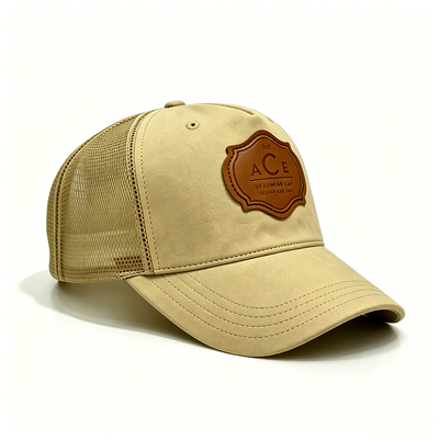 Customized 6 Panel Trucker Cap with High Profile Crown and Absorbent Cotton Sweatband for All Seasons