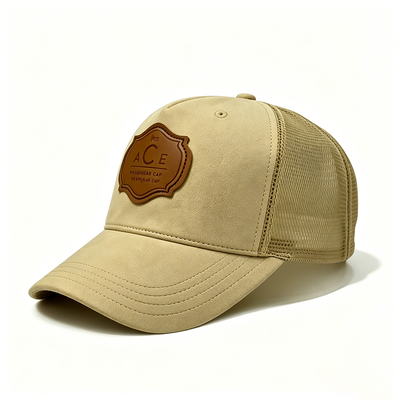 Customized 6 Panel Trucker Cap with High Profile Crown and Absorbent Cotton Sweatband for All Seasons