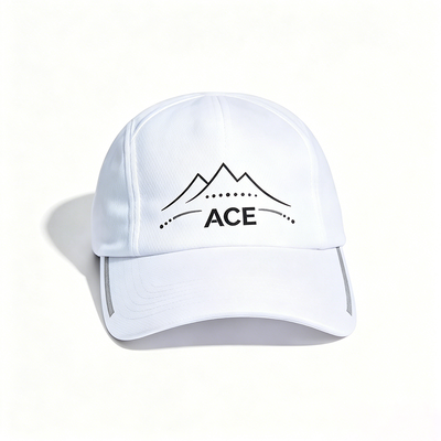 Atmungsaktive Sport-Polyester-Schweißbänder Metallgurt Kappe Unstrukturierte Komfortable verstellbare Casual-Hütte für Outdoor-Aktivitäten