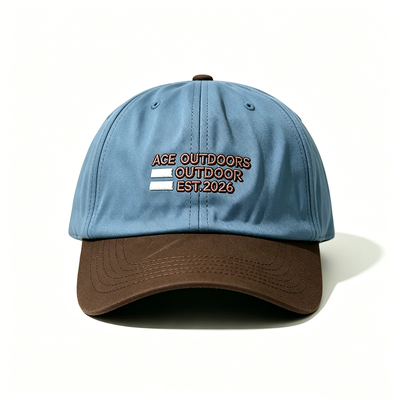 Sportlicher Vaterhut mit 100% Baumwoll-Twill-Verstellbarer Metallverschluss-Schnalle und atmungsaktivem Leichtbau
