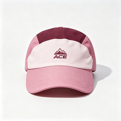 Flat Brim 5 Panel Camper Hut mit anpassbarem Logo und Hook-and-Loop-Gürtel für Outdoor-Aktivitäten