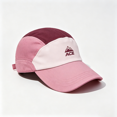 Flat Brim 5 Panel Camper Hut mit anpassbarem Logo und Hook-and-Loop-Gürtel für Outdoor-Aktivitäten