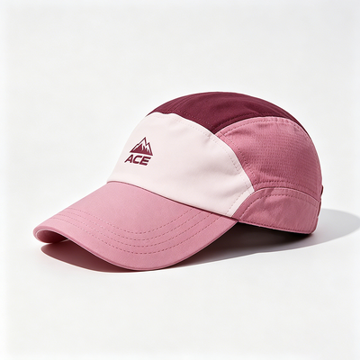 Flat Brim 5 Panel Camper Hut mit anpassbarem Logo und Hook-and-Loop-Gürtel für Outdoor-Aktivitäten