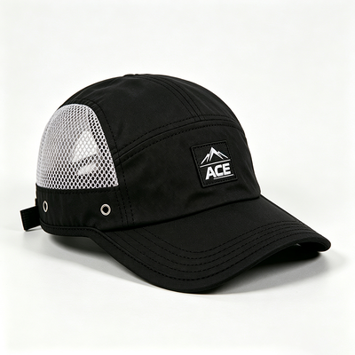 Sports Mesh Schweißband 5 Panel Camper Hut mit flacher Kante und eine Größe passt alle Design