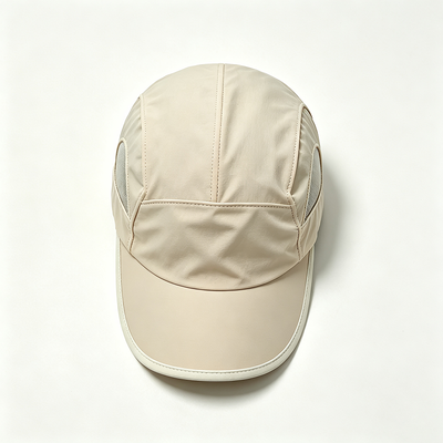 Gebogener Schirm 5-Panel Camper Cap mit Kontrastnähten, strapazierfähige und bequeme Kopfbedeckung für einen aktiven Lebensstil