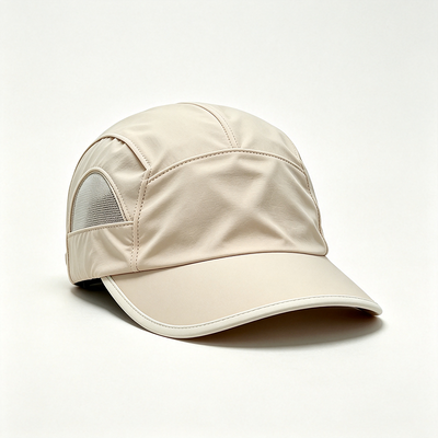 Gebogener Schirm 5-Panel Camper Cap mit Kontrastnähten, strapazierfähige und bequeme Kopfbedeckung für einen aktiven Lebensstil