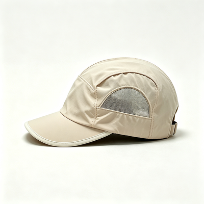 Gebogener Schirm 5-Panel Camper Cap mit Kontrastnähten, strapazierfähige und bequeme Kopfbedeckung für einen aktiven Lebensstil