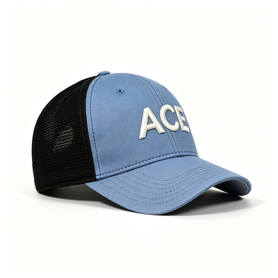 Polyester 6-Panel Trucker Cap Trendiger Trucker-Stil Mesh-Rücken Snapback-Mütze Entwickelt für vielseitige Outdoor- und Freizeitkleidung