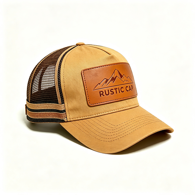 6-Panel Konstruierte Trucker Mesh Kappe mit atmungsaktivem Mesh-Rücken, verstellbarem Schnappverschluss, ideal für Veranstaltungen und Uniformen