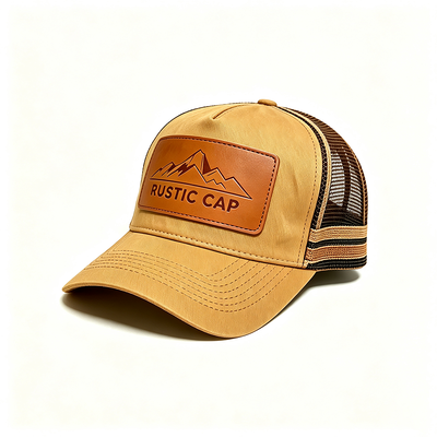 6-Panel Konstruierte Trucker Mesh Kappe mit atmungsaktivem Mesh-Rücken, verstellbarem Schnappverschluss, ideal für Veranstaltungen und Uniformen
