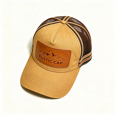 6-Panel Konstruierte Trucker Mesh Kappe mit atmungsaktivem Mesh-Rücken, verstellbarem Schnappverschluss, ideal für Veranstaltungen und Uniformen