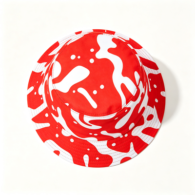 Polyester Cotton Bucket Hat Wide Brim Printed Fisherman Hat Outdoor Sun Hat For Camping Hiking Beach Travel